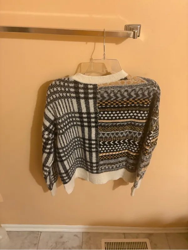 Cinq à Sept Shania Wool Alpaca Blend Multi-Pattern Sweater - Image 4
