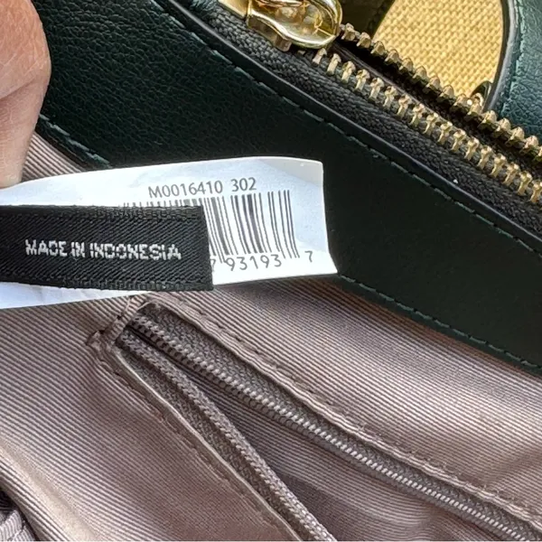 Marc Jacobs Commuter Tote Leather Shoulder Bag Forest Green Zip Work Laptop - Image 11