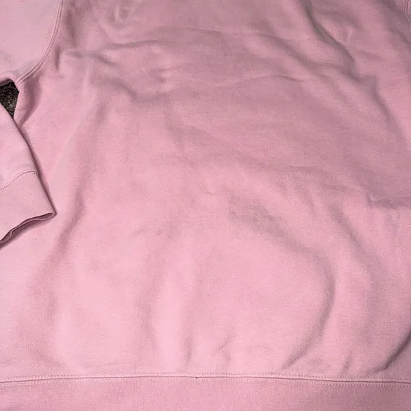 Glossier Hoodie Pullover Unisex Medium Pink Good Embroidered‎ Logo Fleece Pocket - Image 6