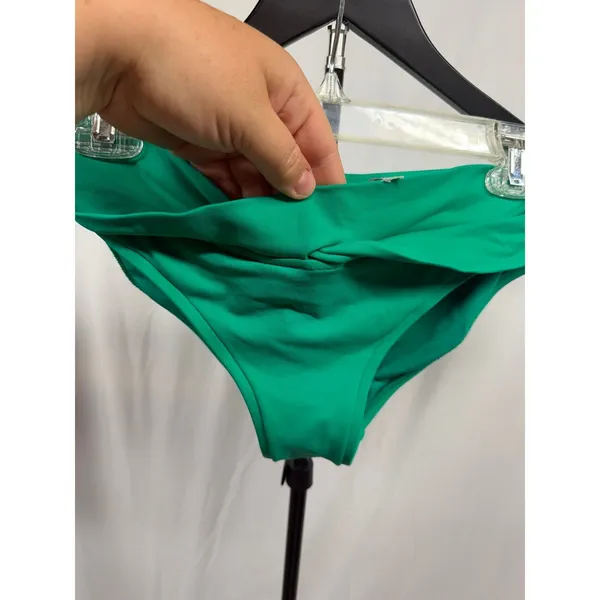 Seafolly Women's Sz 12/D-Cup Underwired High Waisted Green 2-Piece Bikini Set - Image 7