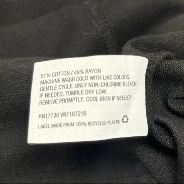 The Nines by HATCH Black 3/4 Sleeve Button-Front Maternity Crop‎ Jumpsuit Small - Image 10