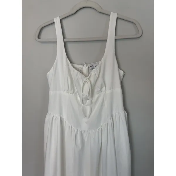 Petal & Pup Kinslee Midi Dress Linen White Sz L NEW $120 - Image 12