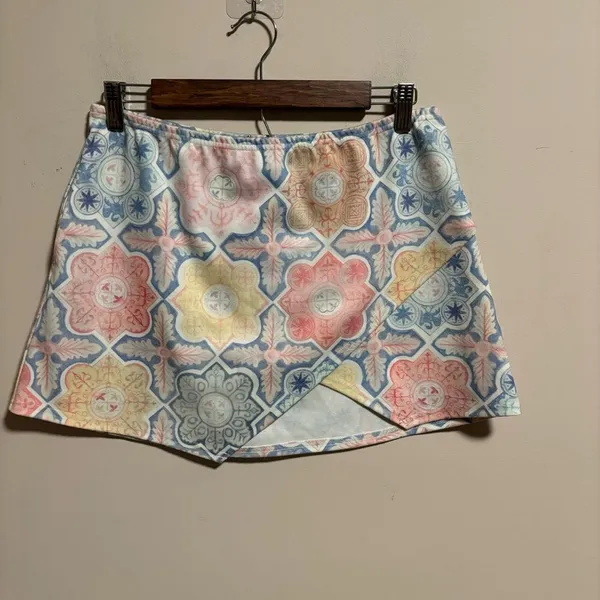 FOR LOVE & LEMONS Mosaic Ole Skirt, Tile Print- Size Large - Image 4