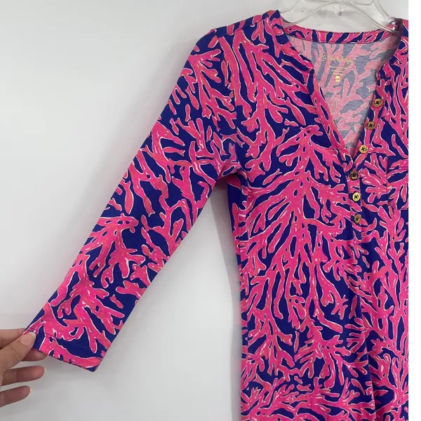 Lilly Pulitzer Alessia Did You Catch Dress Sz XXS Preppy Coastal Resort Pima - Image 6