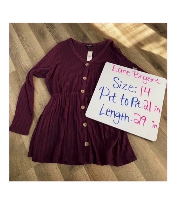 Lane Bryant Purple Sweater - Image 4