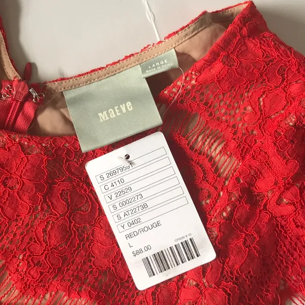 Anthropologie Maeve Peplum LACE Katrina Top L NWT - Image 3