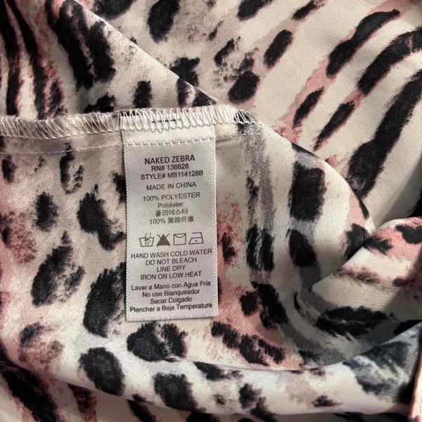 Naked Zebra Cropped Top Zebra Print V Neck Women's‎ - Image 4