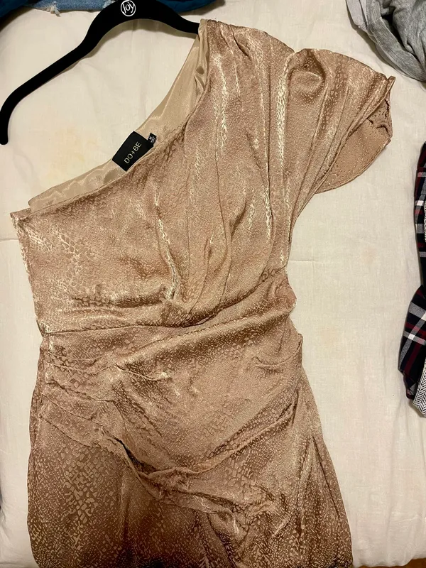 DO+BE Champagne Midi Dress One Shoulder - Image 2