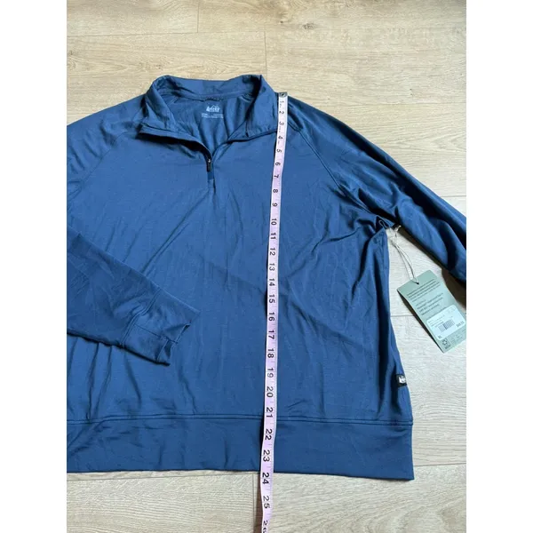 NWT Womens REI Coop active pursuits 1/4 quarter zip long sleeve pullover blue XL - Image 6