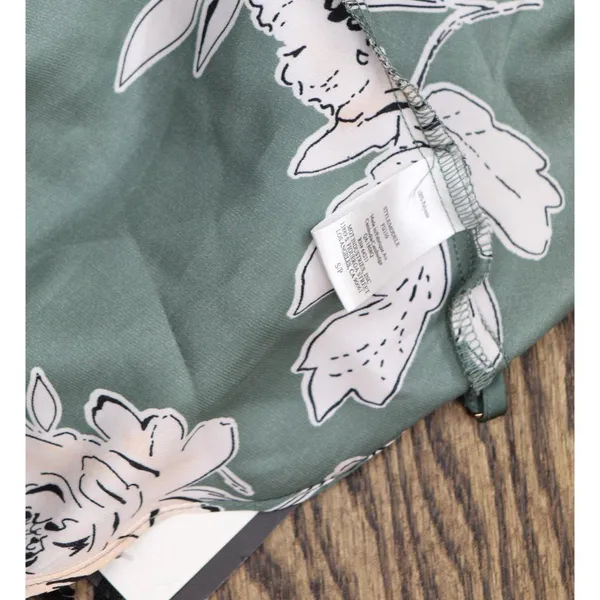 NWT Midnight Bakery Womens Fiji Ruffled Open-Back Chemise FIJ110 Green S - Image 6