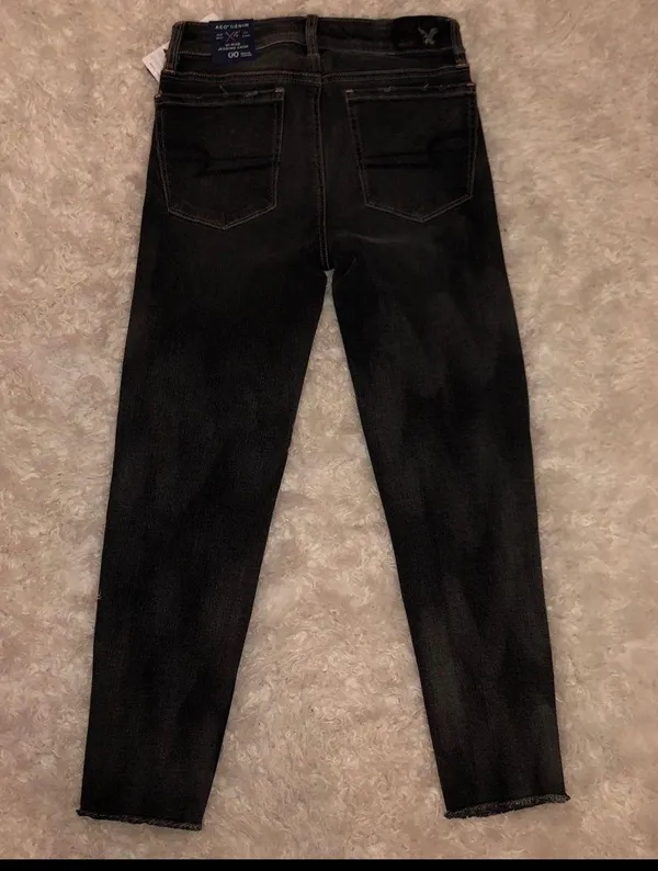 American Eagle Outfitters Ripped Black Skinny Jeans - Image 2