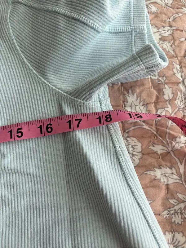 Lululemon Ribbed Softstreme T-Shirt Dress Powder Blue Size 6 - Image 6