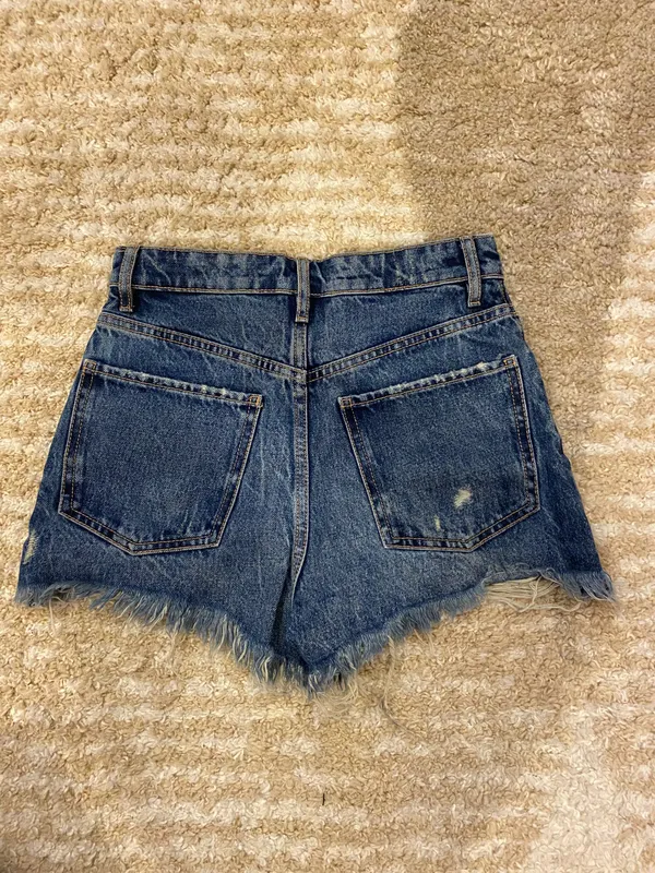 ZARA High Waisted Denim Shorts - Image 2