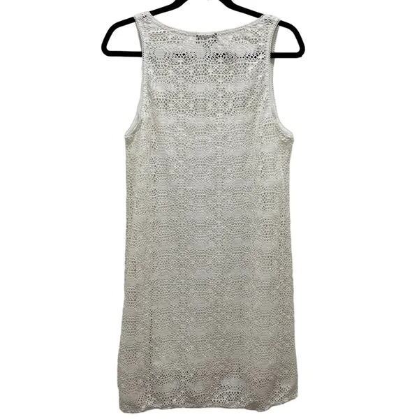 Tommy Bahama White Sleeveless Floral Lace Slip Dress L - Image 2