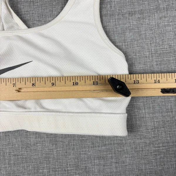 Nike Sports Bra‎ Womens S White Racerback Dri-FIT Mesh Wireless Breathable - Image 2