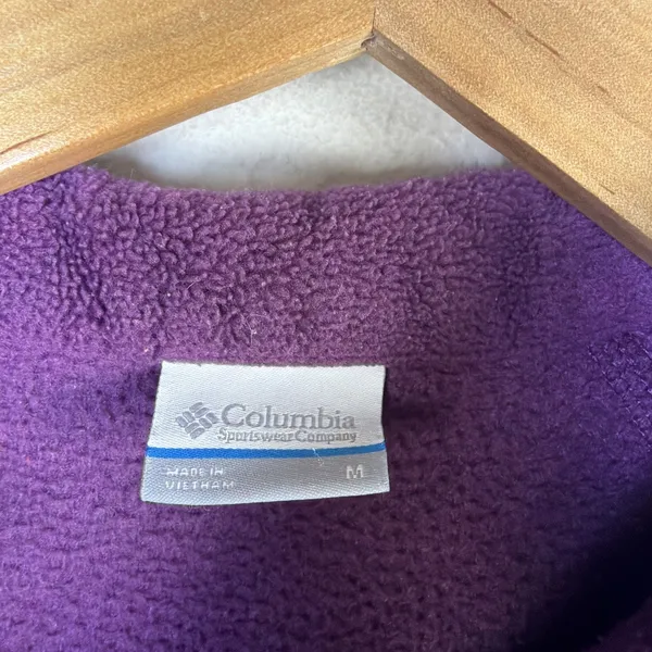 Columbia Sportswear Women's Medium Full Zip Purple Fleece Jacket - Image 5