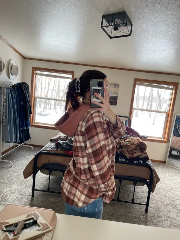 American Eagle Outfitters Hooded Flannel - Image 2