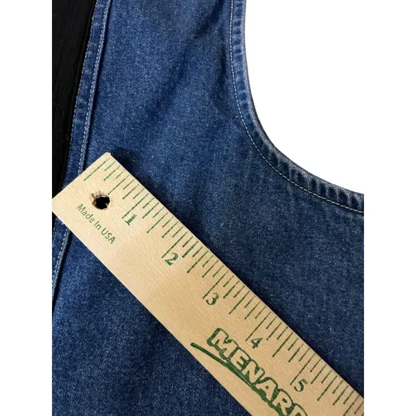 Stonebridge Denim Vest Womens XL Purse Print Western Button Front Used - Image 5