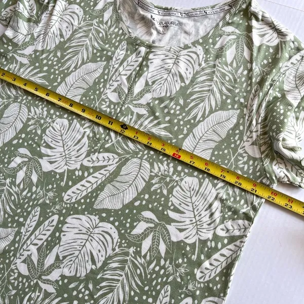 UGG Koolaburra Green Tropical Blouse Top Short Sleeve‎ Casual Fit, Size L - Image 4