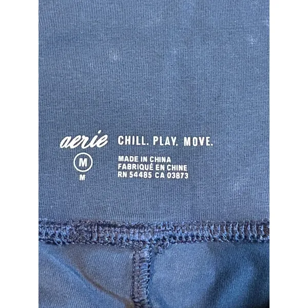 Aerie Chill Play Move Jogger Leggings Womens Medium Blue Acid Wash High‎ Waist - Image 7