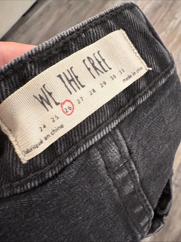 We the Free skirt jean mini skirt ZIP IT UP Free People size 26 - Image 7