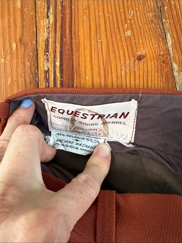 Equestrian Correct Riding‎ Apparel Women's High-Rise Rust Riding Breaches 28 - Image 2