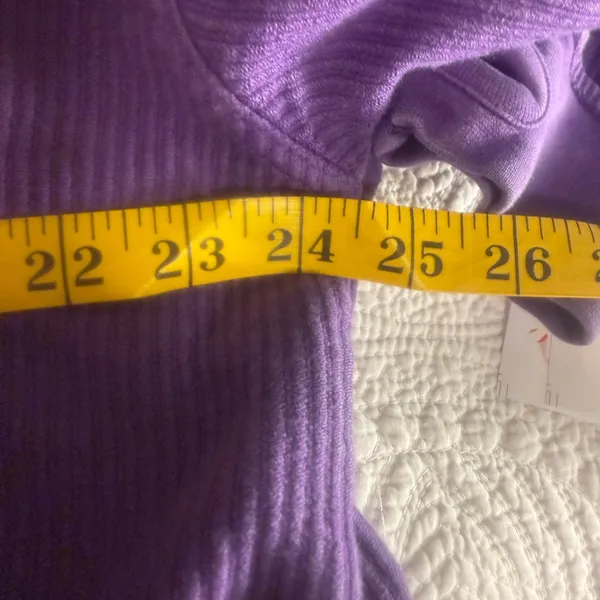 Pressbox LSU Tigers Purple Ribbed Long Sleeve Tee XL Oversized Cotton - Image 5