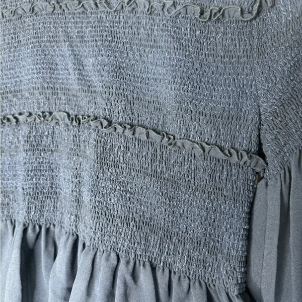 SEE BY CHLOÉ Bateau Neckline Three-Quarter Sleeve Crop‎ Top Size 38 US 8 Navy - Image 8
