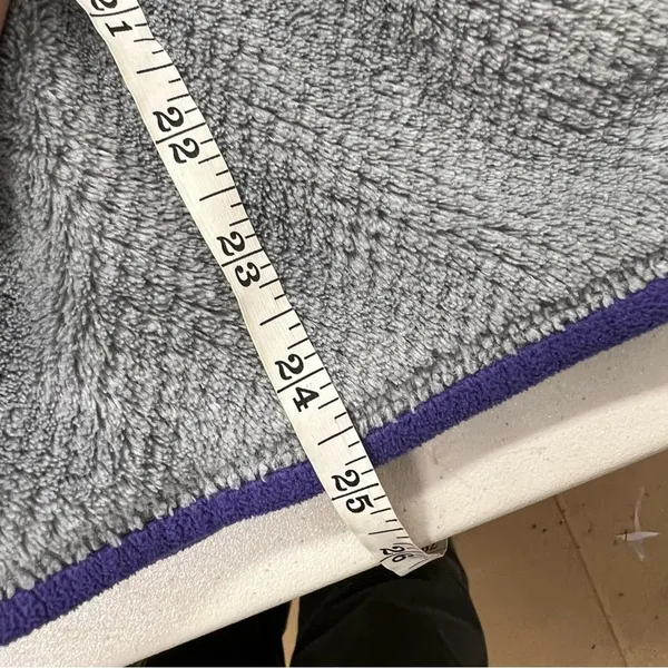 Patagonia Grey & Purple Retool Snap T Fleece Sweater Womens Small Long Sleeve - Image 7