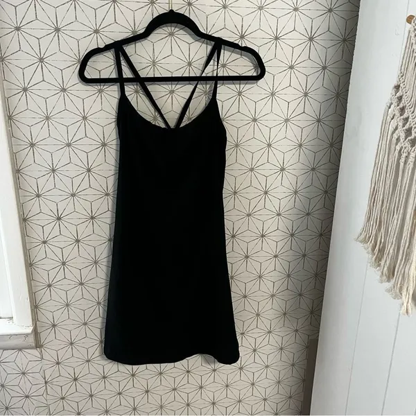 Aerie Offline Exercise Dress Black Cross Back - Image 3