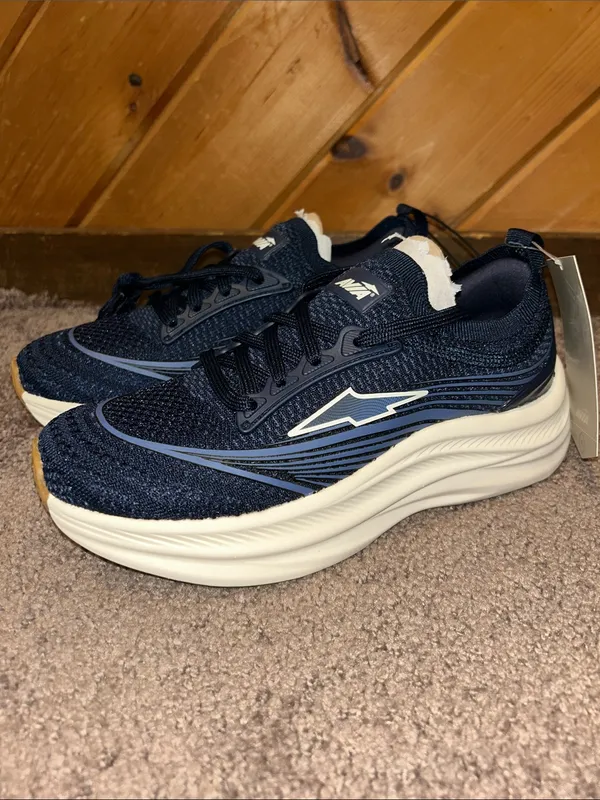 Avia Navy blue Knit Laceup Sneakers NWT - Image 3