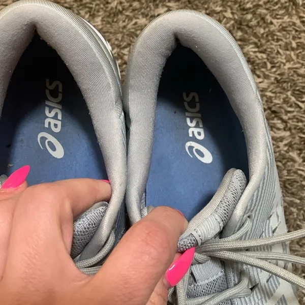 ASICS GEL-QUANTUM 360 low woman athletic tennis shoes size 9.5 white grey - Image 5