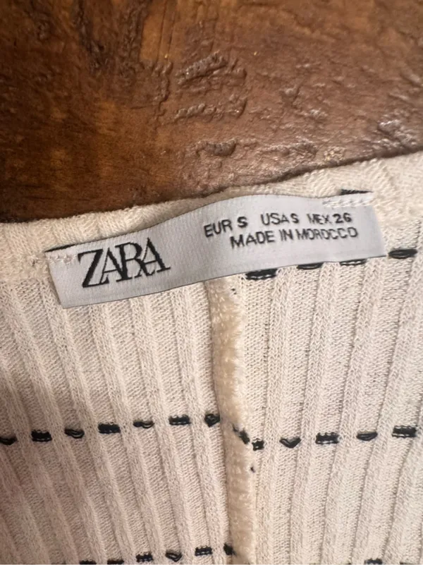 ZARA Striped Wrap Dress - Image 4