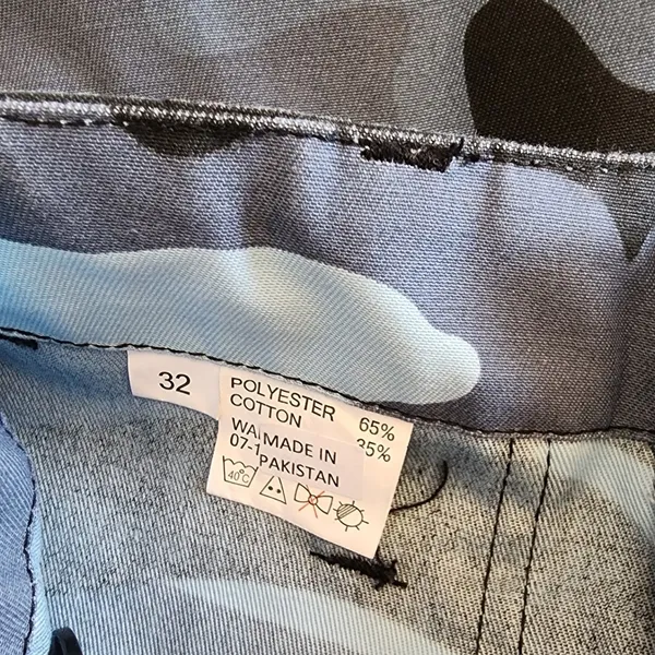 Unbranded Women‎ Cargo Pants Blue Grey Camo High Waist Utility 32 - Image 2