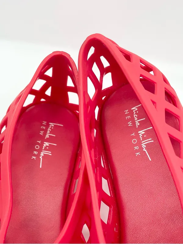 Nicole Miller jelly matte waterproof lightweight red sandals women’s Size 9 - Image 7
