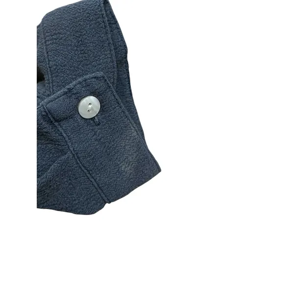Free People Shirt Womens X-Small Blue Oversize Button Lagenlook Slouchy Blouse‎ - Image 7