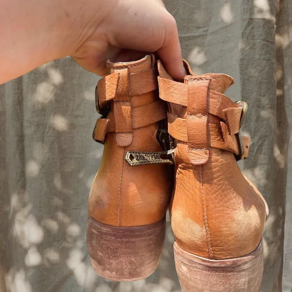 Veracruz Fire & Flourish Leather Ankle Boots - Image 2