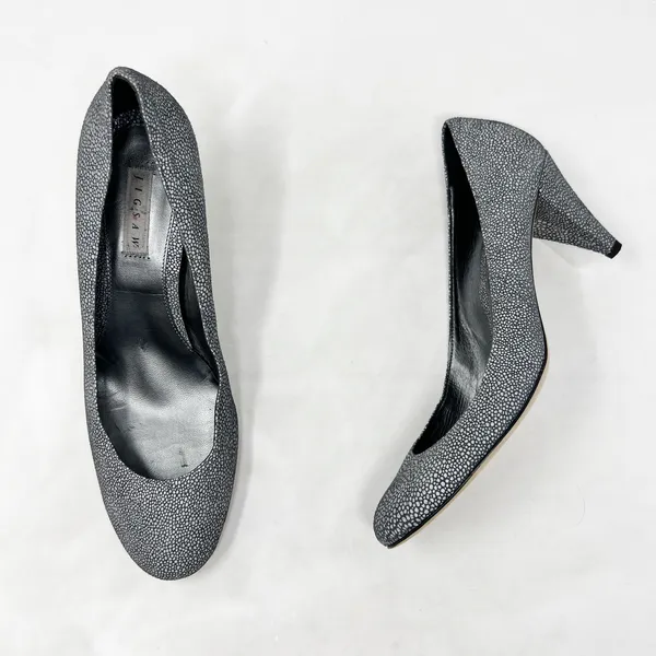 [Jigsaw] London Gray Spotted Print Round Toe Cone Shaped Heels Size 40 US 10 - Image 7