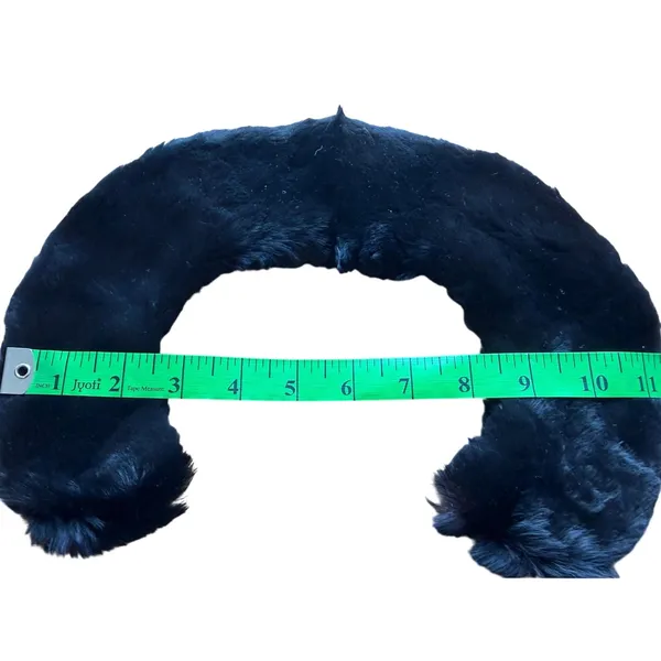 Vintage 50s 60s Black Sheared Mink Fur Detached Collar - Image 3