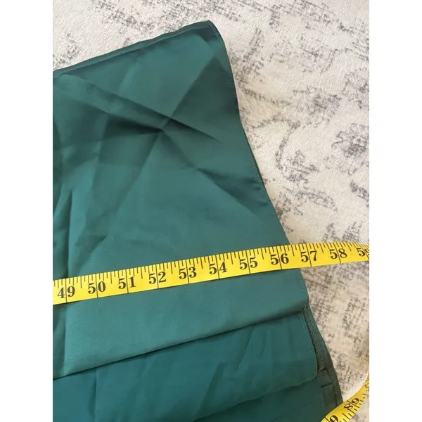Alfred Sung Off-the-Shoulder Cuff Trumpet Gown Hunter Green Satin Size 2 D760 - Image 7