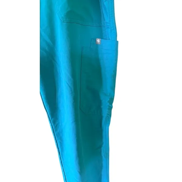 FIGS Technical Collection Scrub Pants Large Teal Blue Cargo Medical Uniform - Image 3