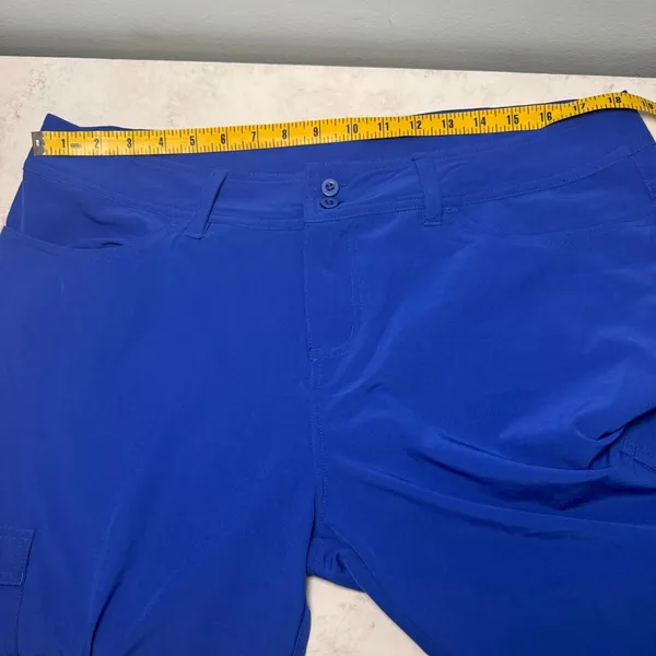 Fabletics Serena Wide Leg Convertible Cargo Pants XL Electric Blue - Image 8