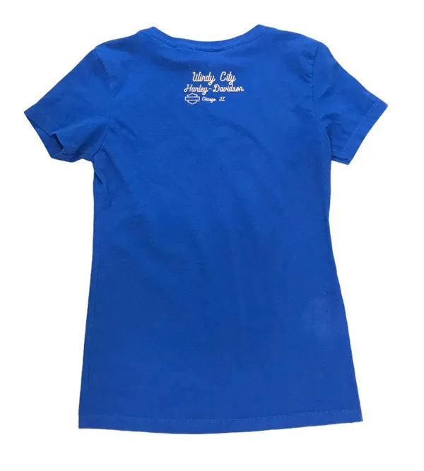 Harley Davidson Blue Windy City Tee M - Image 2