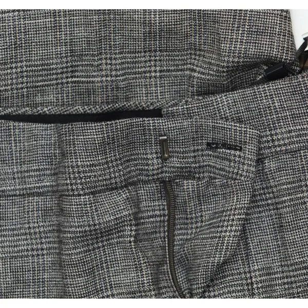 NWT Mango Womens Wool Blend Flared Leg Suit Pants Gray Brown Check EUR 38 (US 5) - Image 8