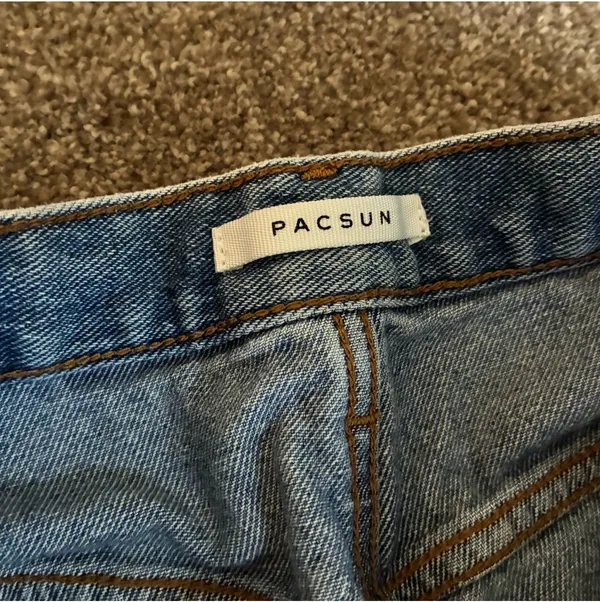 PacSun Blue Denim Shorts Distressed - Image 3