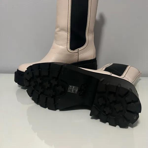 Coach Cream and Black Ankle Booties - Image 4