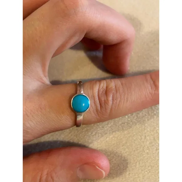 925 sterling silver ring band size 7.75 blue lot d1 - Image 3