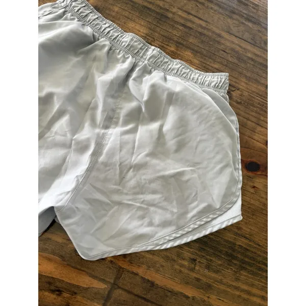Nike Dri-Fit Lined Athletic Shorts Womens SMALL Stretchy Drawstring Grey - Image 5