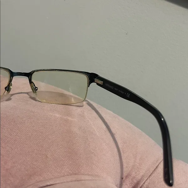 VERSACE MOD.1184 1261 Matte Black Mens Rectangle Half Rim Eyeglasses 53🔲18 140 - Image 7