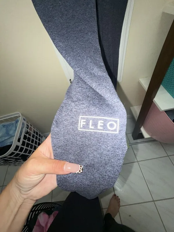 FLEO Heathered Navy Blue Athletic Leggings Medium - Image 2